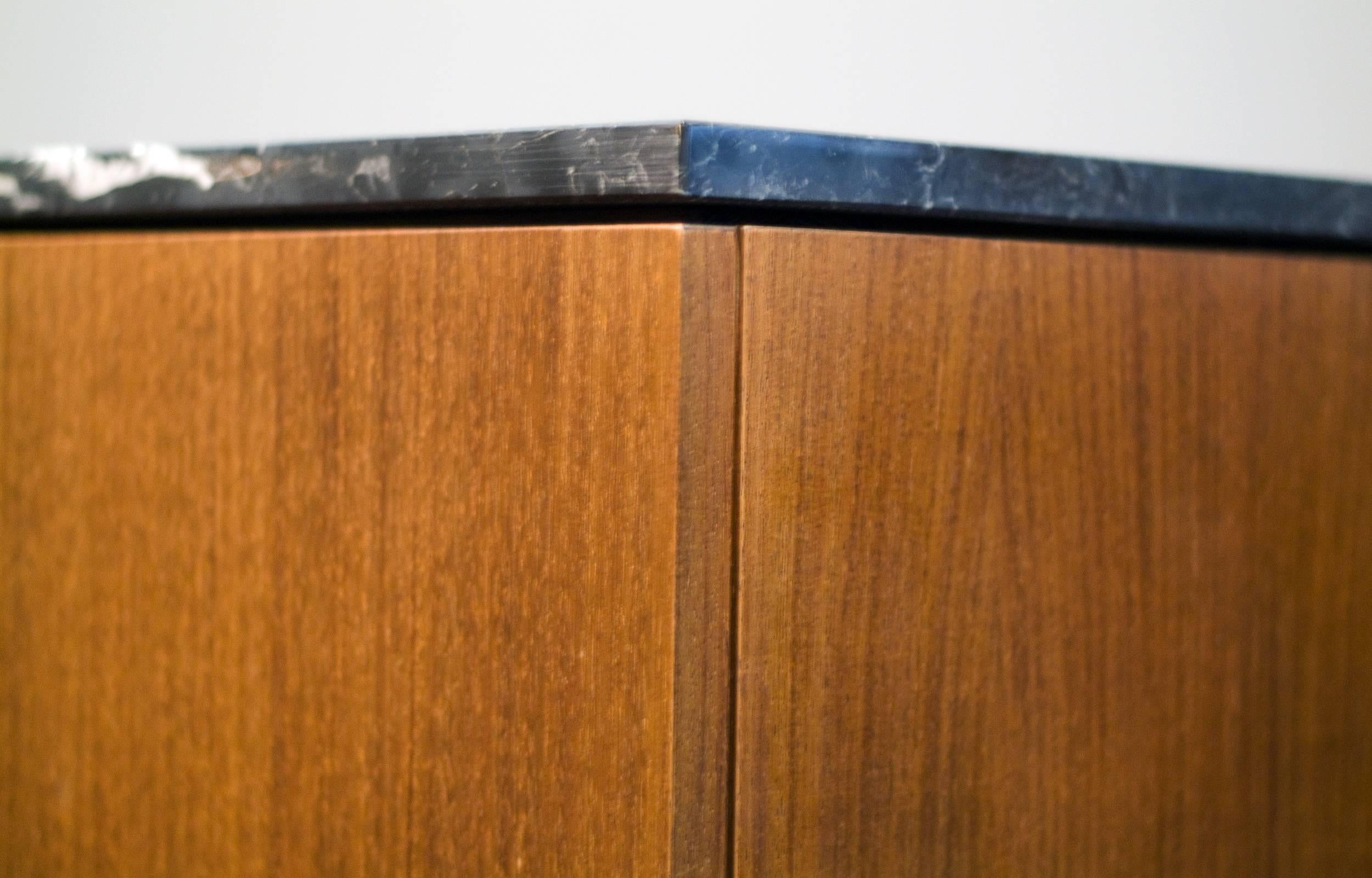 20th Century Florence Knoll Credenza Sideboard Marble Walnut