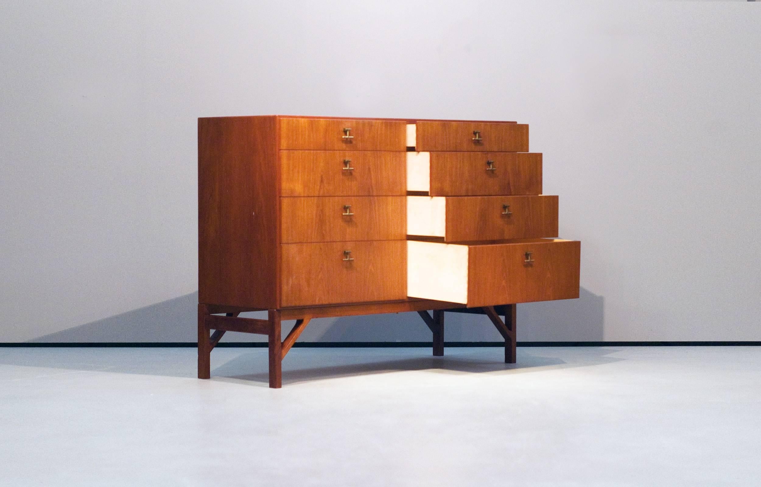 Mid-Century Modern Børge Mogensen Teak Drawer Cabinet, Mod 232, CM Madsen for FDB Møbler, Denmark