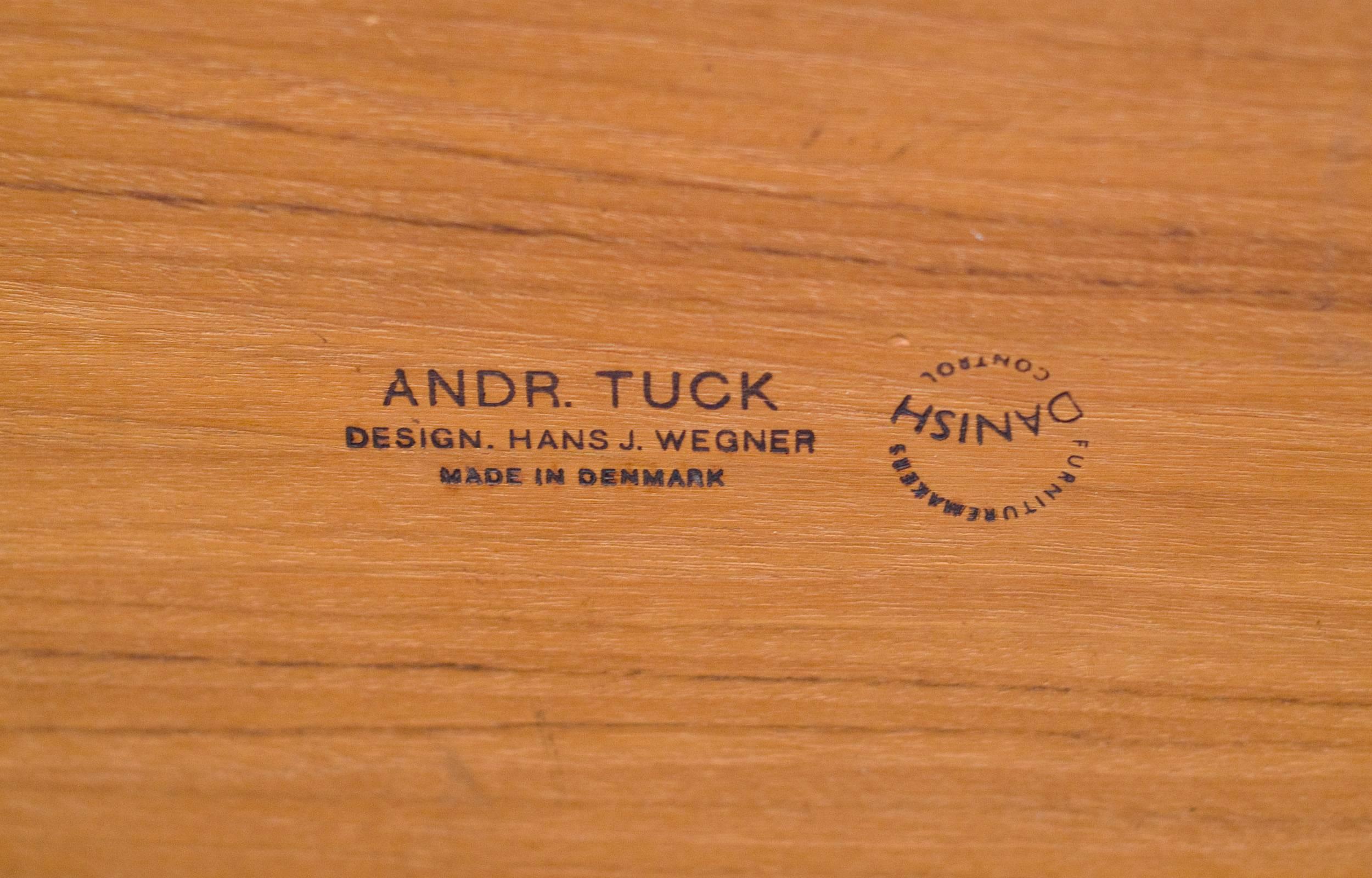 Rare Hans J. Wegner Teak Side/Coffee Table Andreas Tuck, Denmark  In Excellent Condition In Berlin, DE