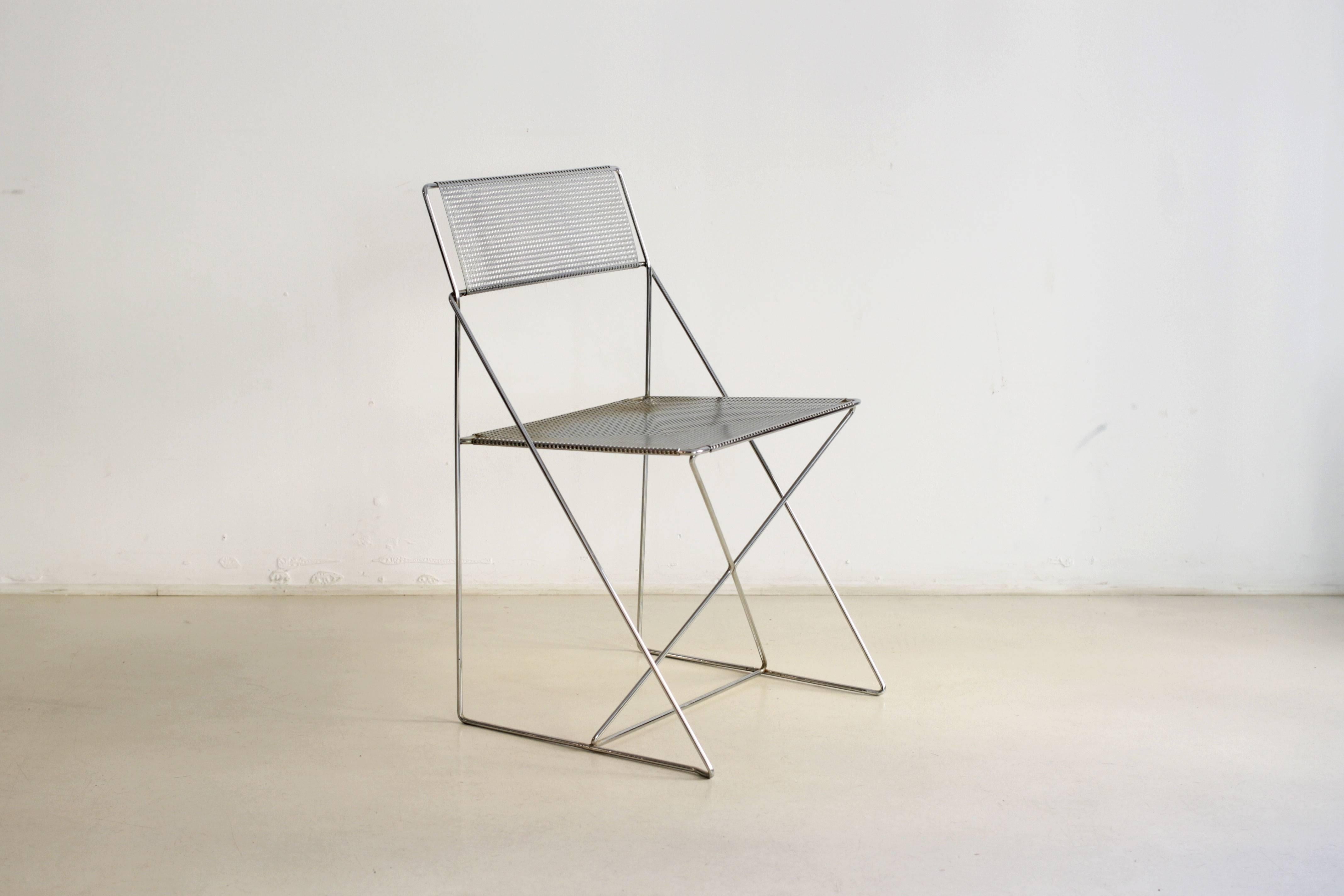 Mid-Century Modern Set of Five X-Line Chair by Niels Jørgen Haugesen, 1970s For Sale
