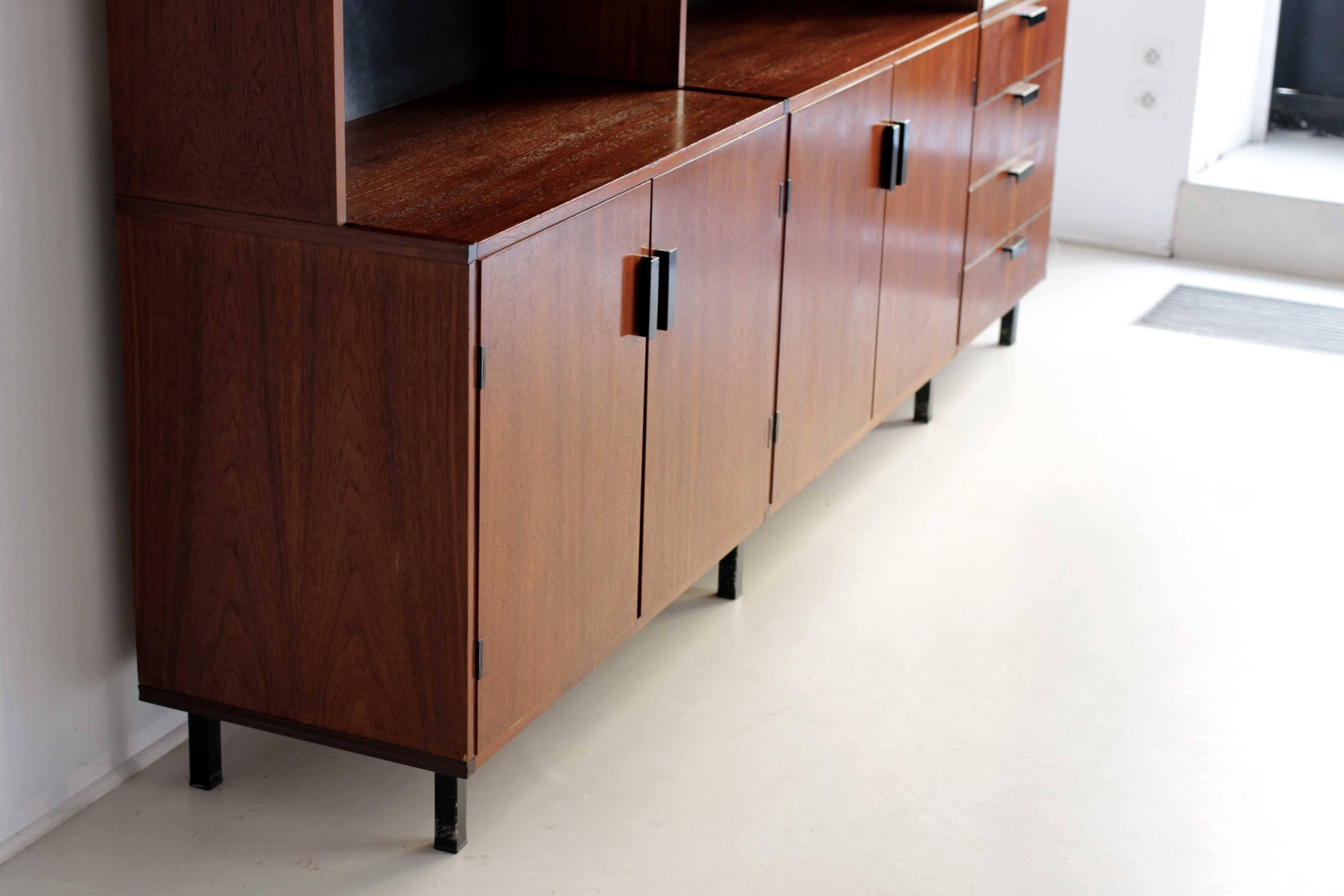 Made to Measure series unit storage made from teak, entirely disassembled.
 