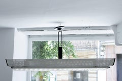 Vintage French Metal Perforated Ceiling Lamp