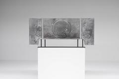 Triptyque en fonte d'aluminium de l'artiste belge Paul Van Rafelghem, 1969