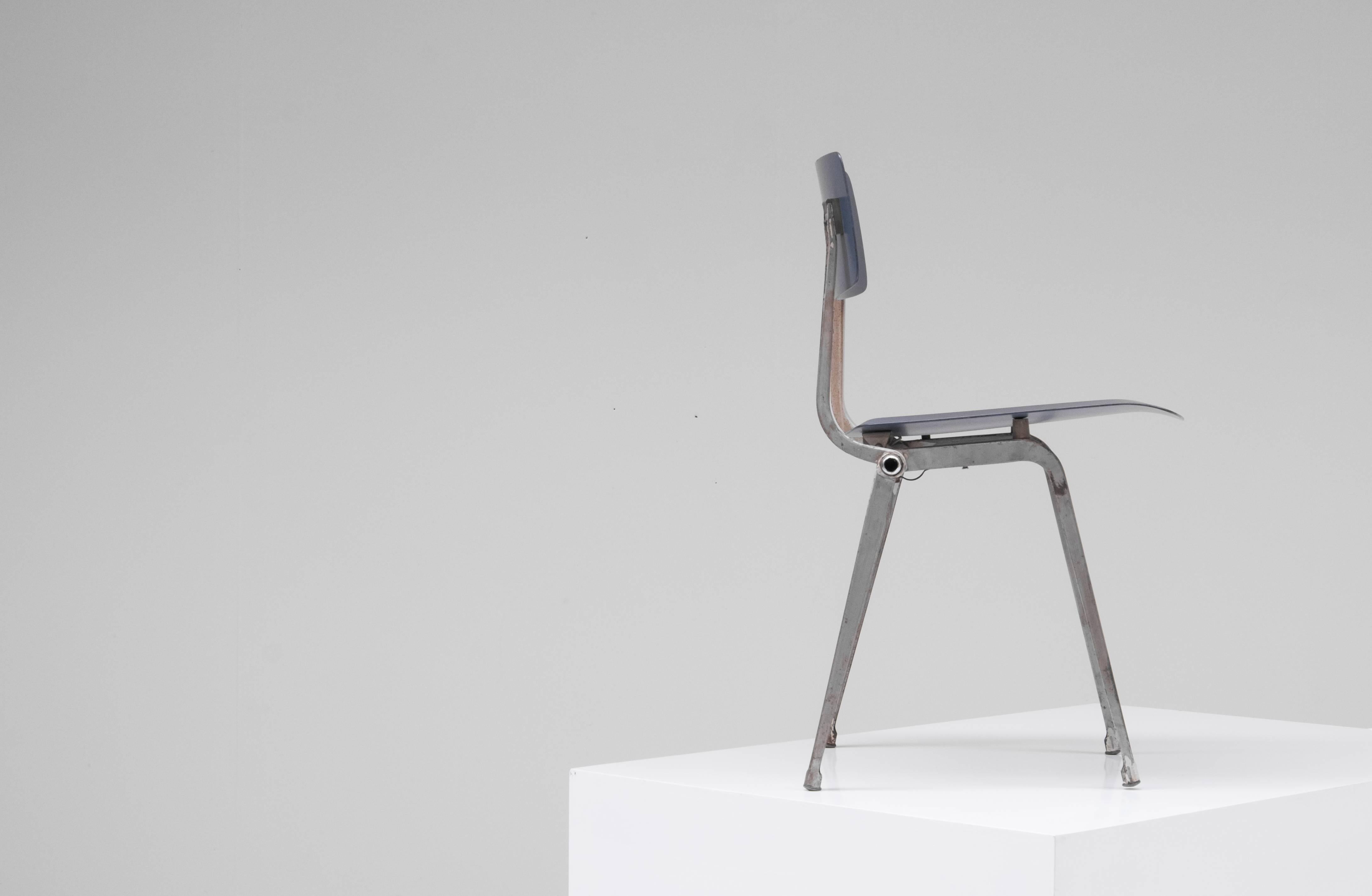 Pressed Foldable Revolt Chair by Friso Kramer for Ahrend de Cirkel, 1950s, Dutch For Sale
