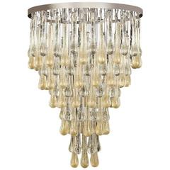 Italian Modern Murano Glass Chandelier or Flush Mount 3