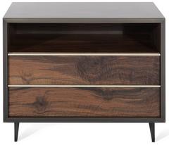 Mesa auxiliar Tompkins Personalizable Metal, resina, madera y cuero