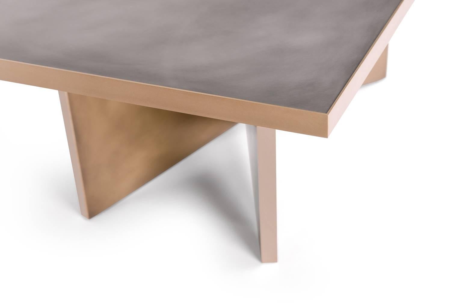 Américain Table de salle à manger Vega, métal et dimensions personnalisables en vente