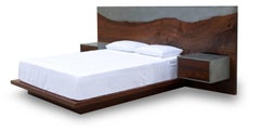 Nola Bed, Customizable Wood, Metal and Resin, Queen Size