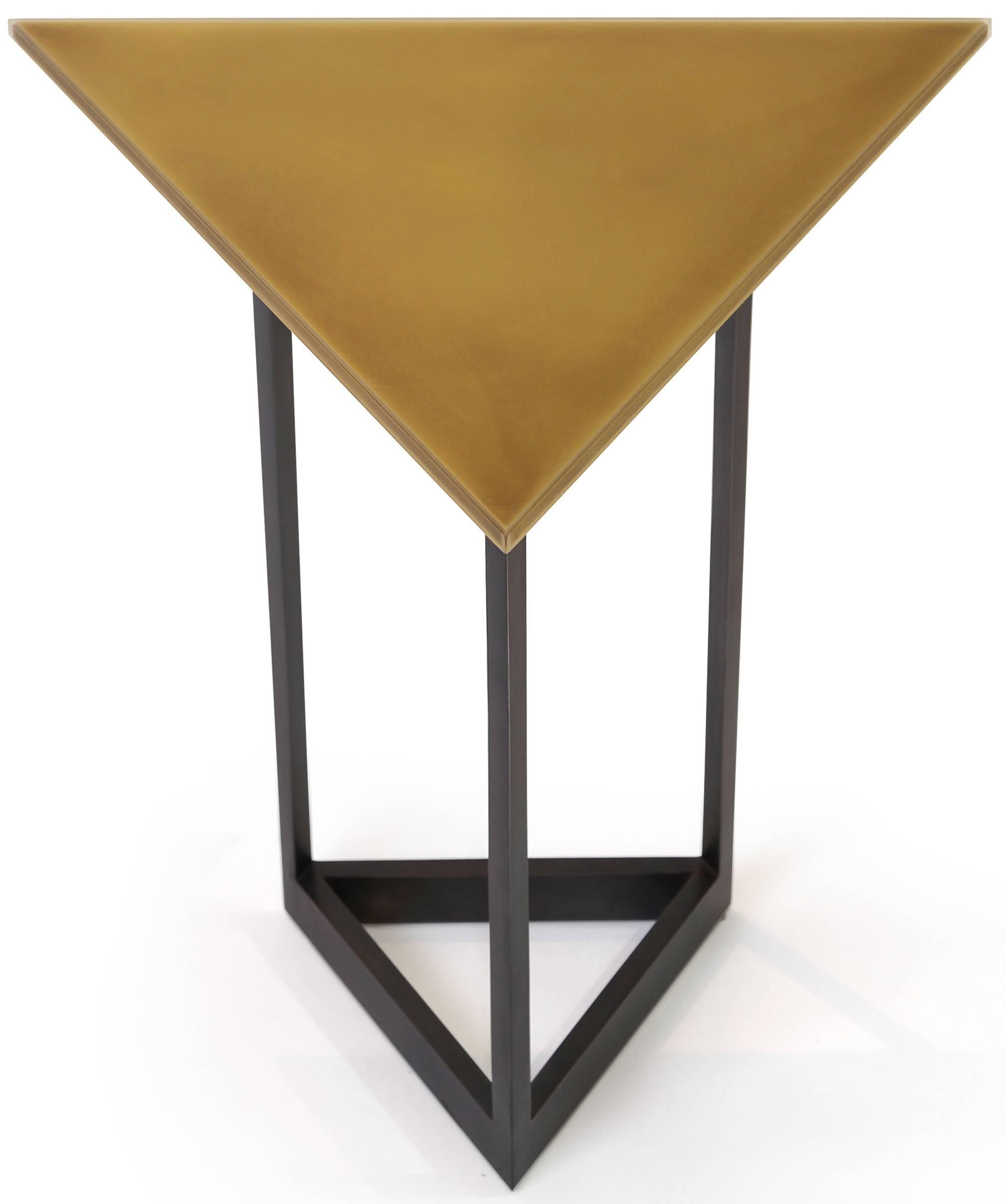 Gotham End Tables - Customizable Metal and Resin  In New Condition In Brooklyn, NY