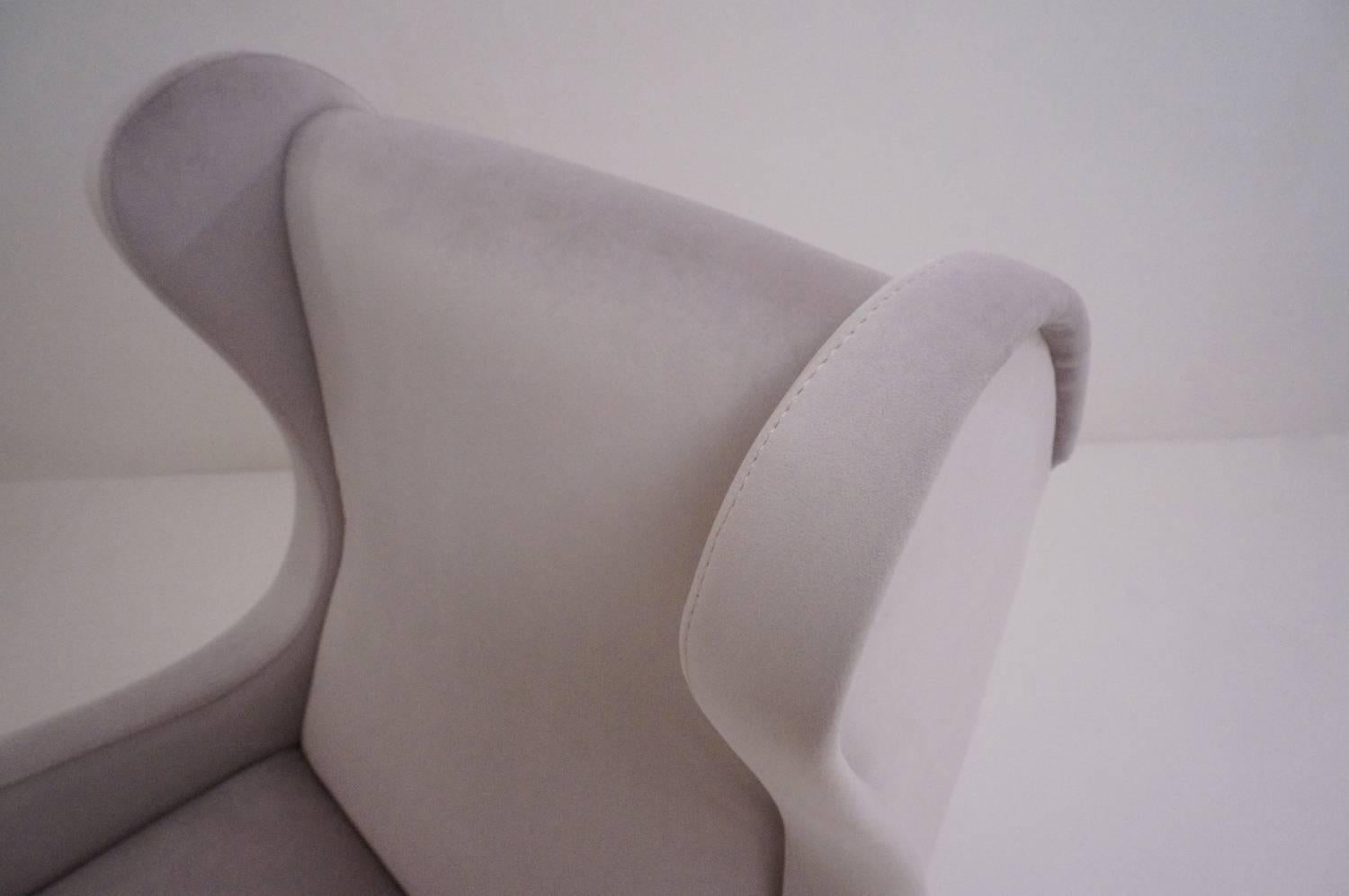Marco Zanuso Style Senior Armchair, Available in 25 Colors of Velvet, Italian For Sale 2