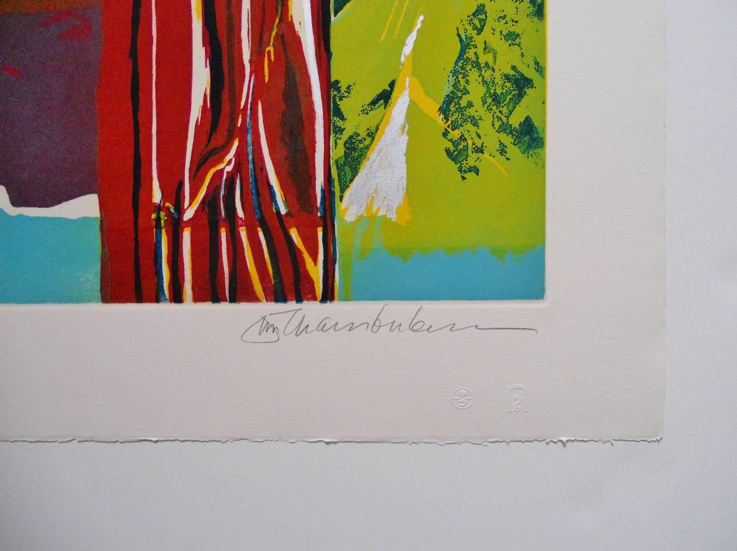 Late 20th Century John Chamberlain Print 'Three Daughters, More Rain' from Natural Landscape Suite For Sale