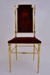 Neoclassical Brass Chair, French, circa 1950s