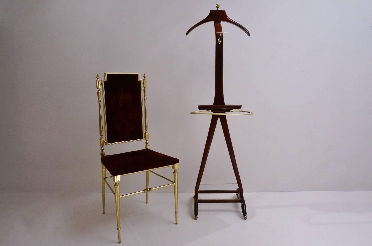 Mid-20th Century Neoclassical Brass Chair, French, circa 1950s