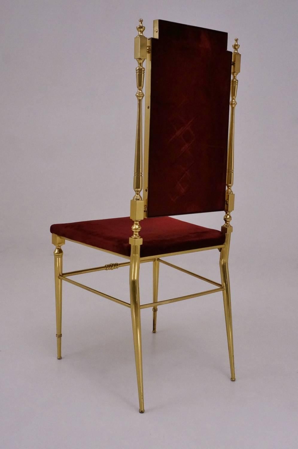 Neoclassical Brass Chair, French, circa 1950s 1