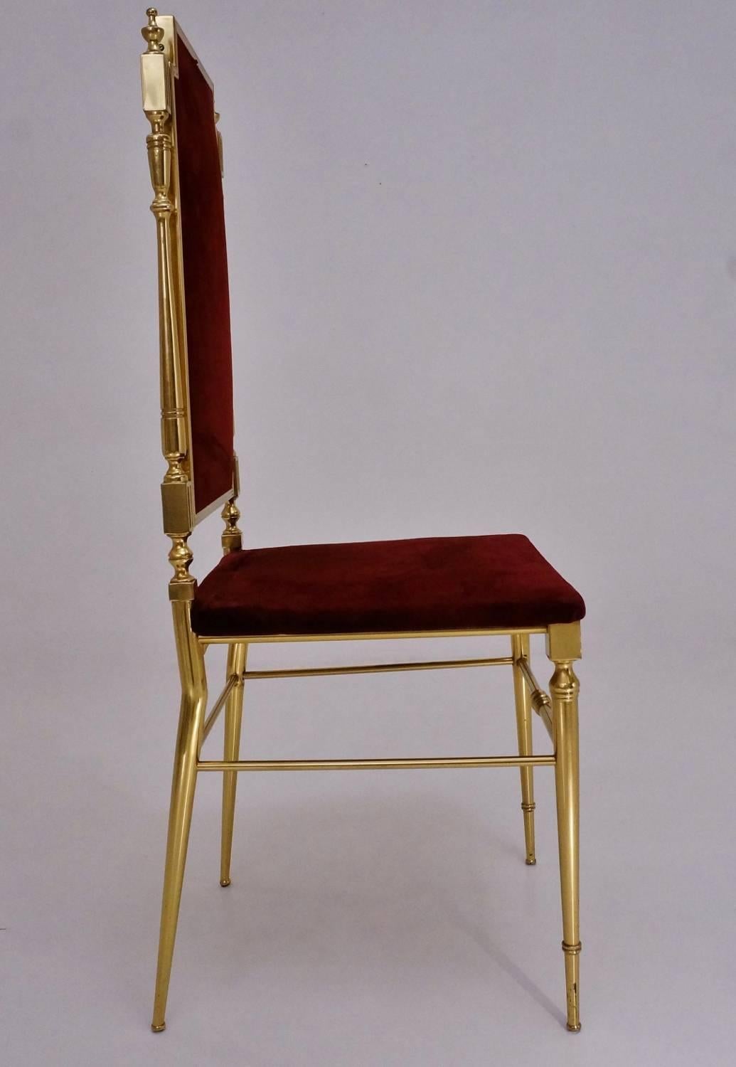 Neoclassical Brass Chair, French, circa 1950s 2