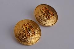 Guerlain Earrings Gold-Plated Gilt, circa 1980s, French