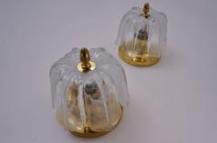 Limburg Glass Pair of Wall Lights, Tulip Shaped, circa 1970s, German
