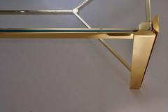 Gold Coffee Table, Gold-Plated Gilt by Pierre Vandel, circa 1970s, France