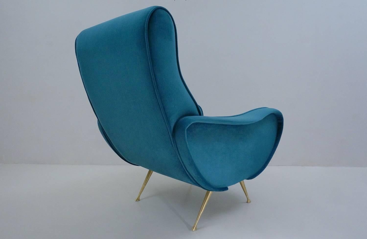 1950s Style Armchair Newly Made to Order in 25 Colors,  Italian In Excellent Condition For Sale In London, GB