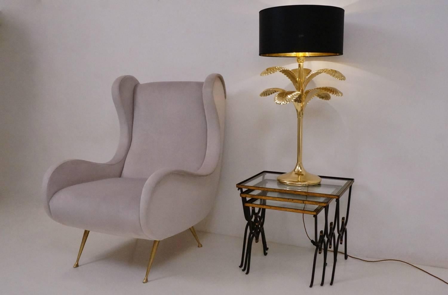 Palm Tree Table Lamp in the Style of Hans Kögl, circa 1980s, German In Excellent Condition In London, GB
