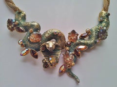 AR Vintage Cobra Necklace, Bracelet and Earrings, 1959, American