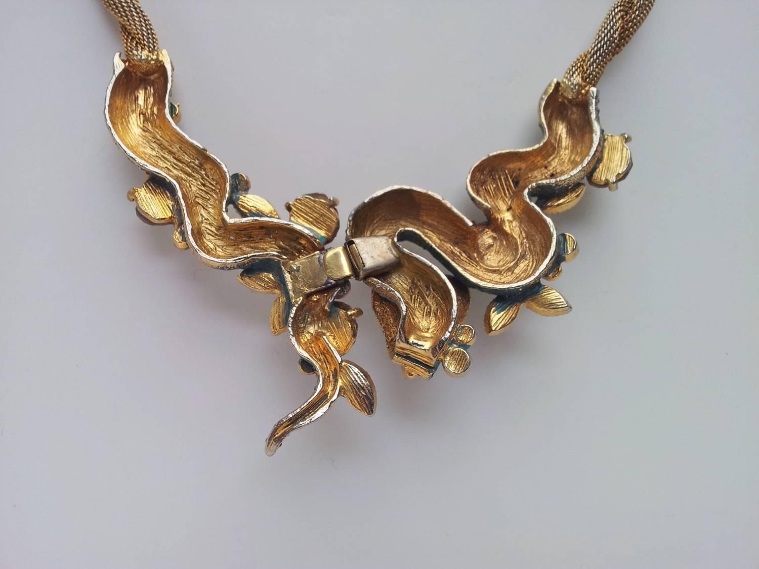AR Vintage Cobra Necklace, Bracelet and Earrings, 1959, American For Sale 1