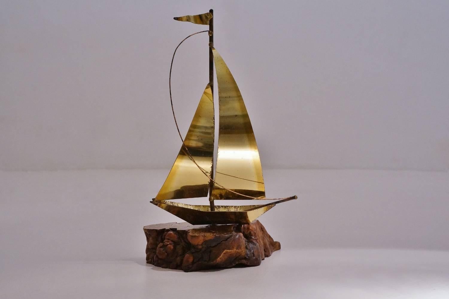 DeMott Boat Brass Sculptures, Set of Four, American, circa 1970s In Good Condition In London, GB