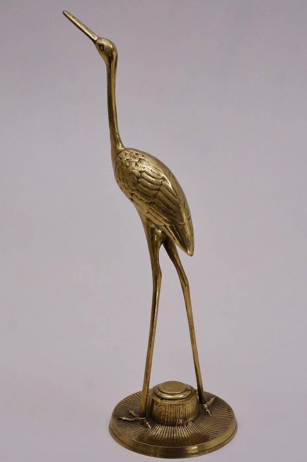 Pair of Brass Bird Sculptures, Herons, circa 1960s, French 4