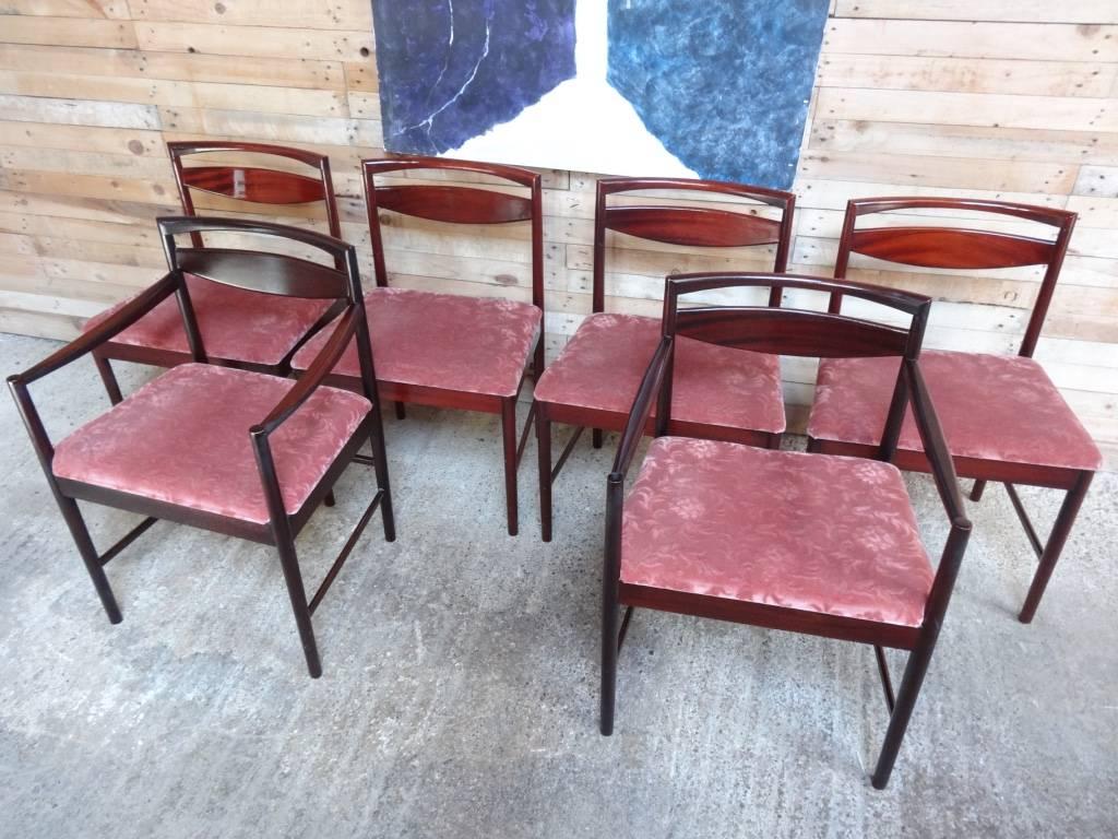 Mid-Century Modern 1960 6x Rosewood McIntosh Dining Chairs 4