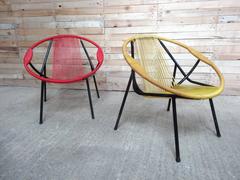 Mid-Century Modern 1960s Extremely Sought After Spaghetti Set of Chairs