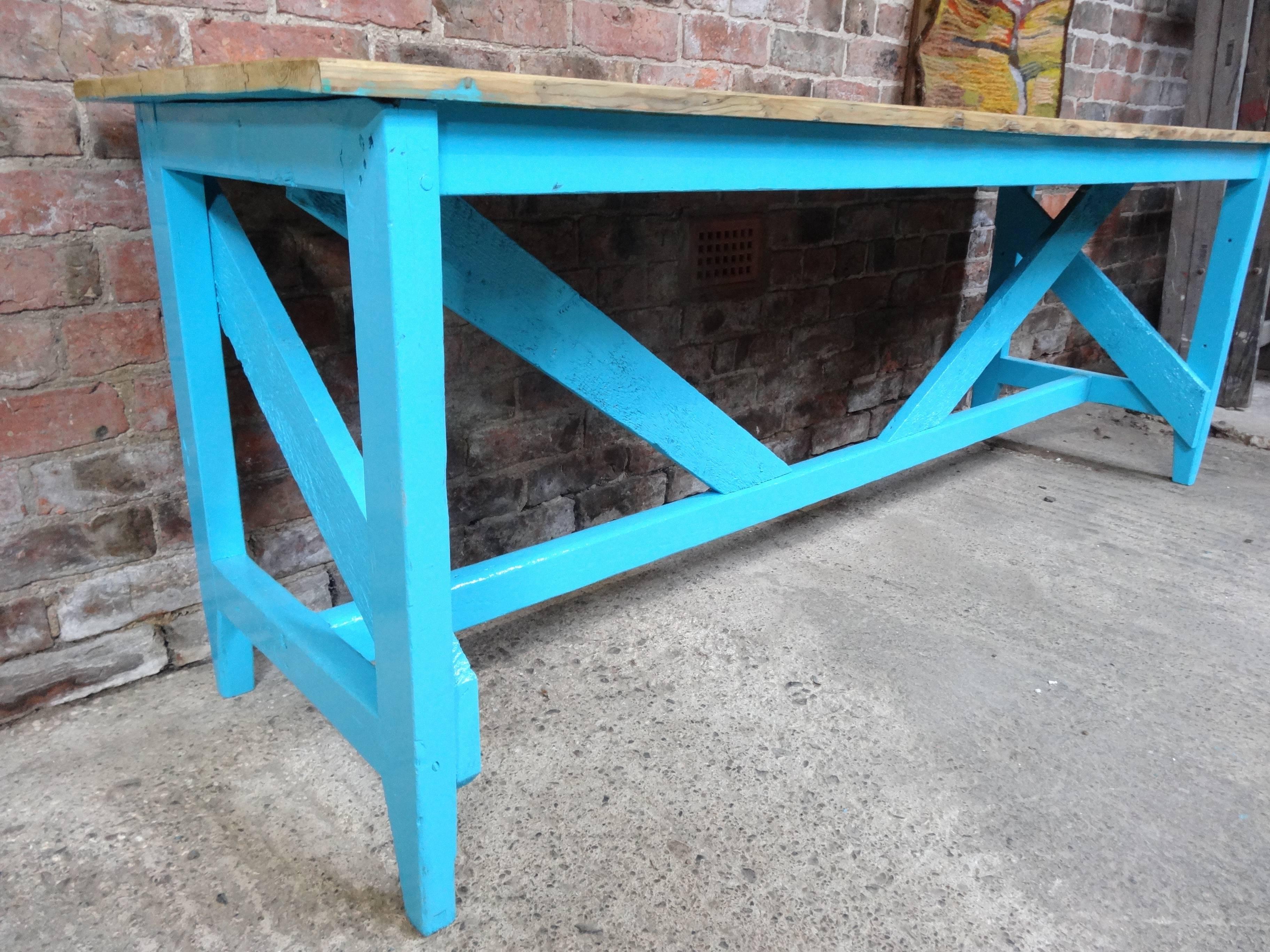 Arts and Crafts 1910s Large Kitchen Table or Shop Display For Sale