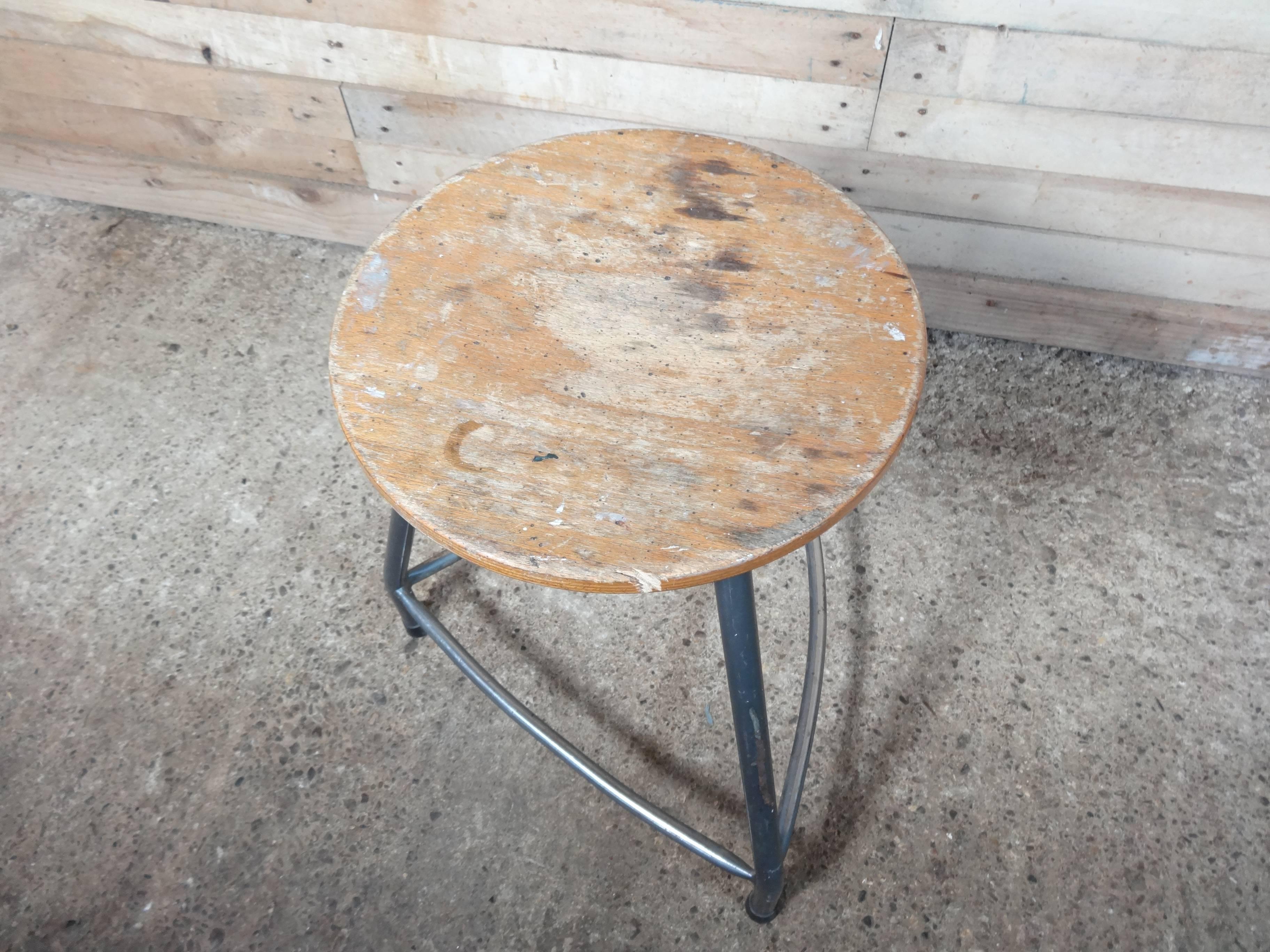 Mid-Century Modern Original 1960s retro vintage French Painters Stool For Sale
