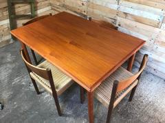 Jun Omann for Møbelfabrik A/S Teak 1960s Retro Rect Extendable Dining Table