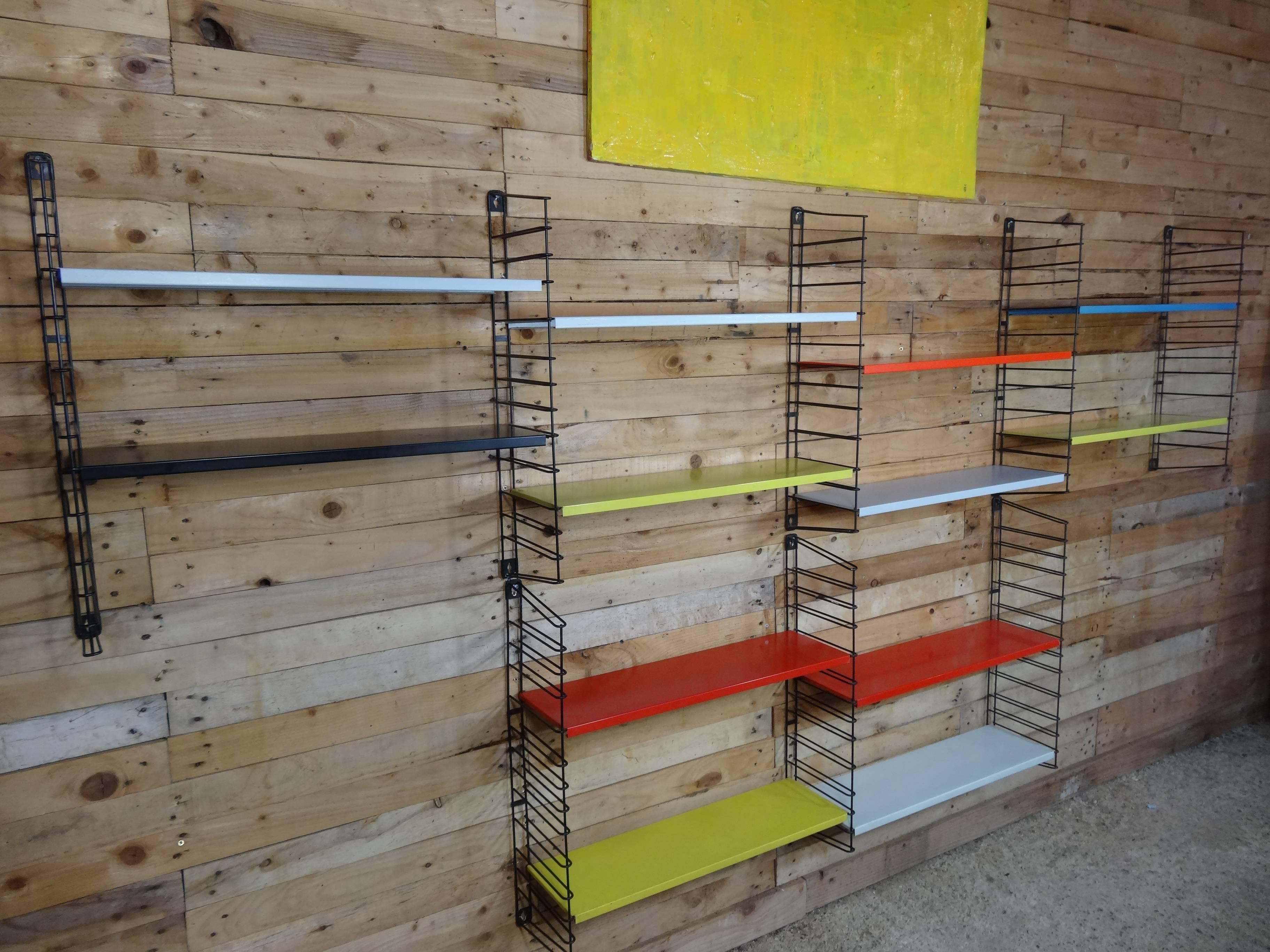 Mid-Century Modern Extra Large Vintage Retro Metal Tomado Shelving Rack