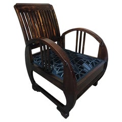 Art Deco Vintage French Wooden Armchair, 1930