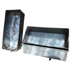 Industrial 1965 Venner IT 387 Metal Zinc Stackable Storage Boxes or Wall Shelves