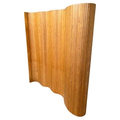 Screen 100 Vintage 1960 Pinewood Tambour Room Divider by Alvar Aalto