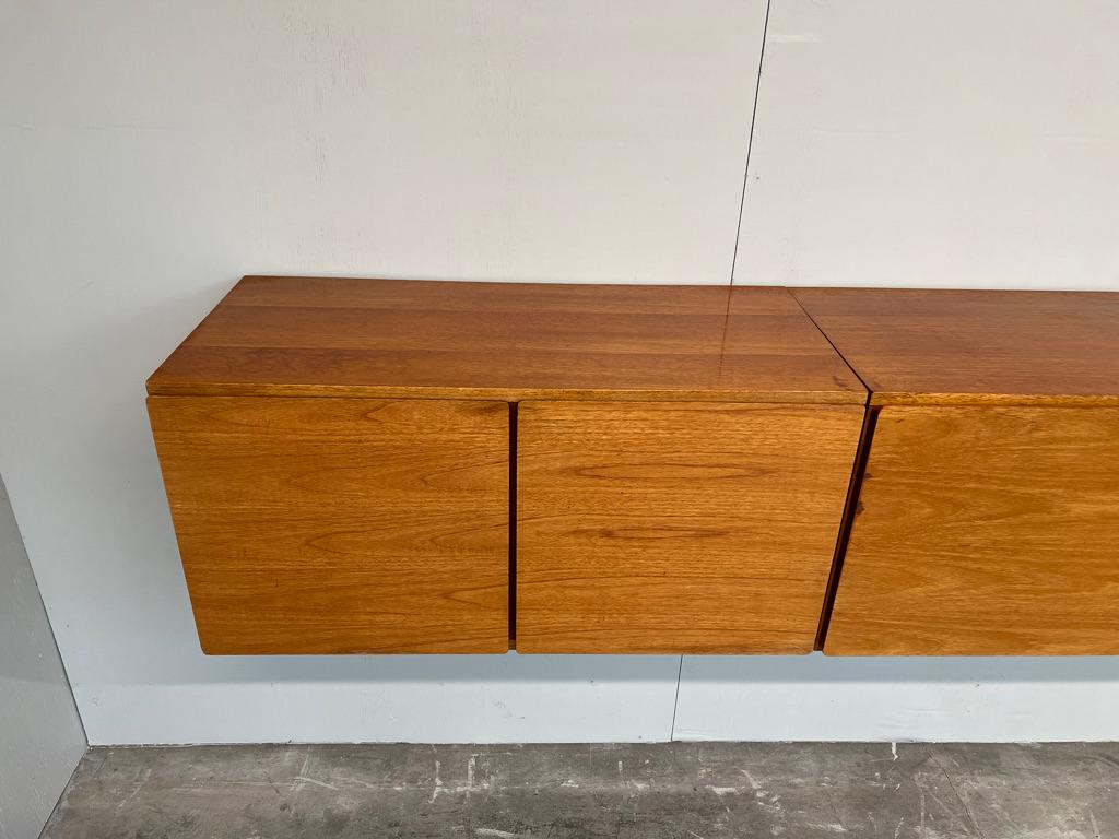 British Exceptional Totally Free-Hanging XL Teak 1960 Retro Sideboard / Credenza For Sale