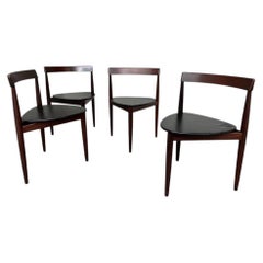 Pair of 1950s Danish Teak Hans Olsen “Roundette” Triangular Chairs by Frem Røjle