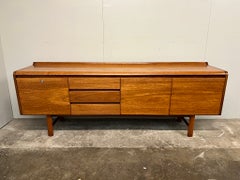 Scandinavian-Style English Sideboard, 1960s – Three Drawers & Teak Legs