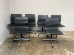 6X Sedia girevole originale del 1958 di Charles & Ray Eames, modello EA 105, con rotelle