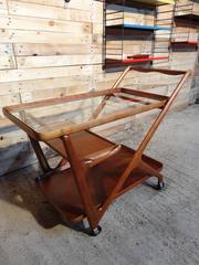Exquisite Cesare Lacca for Cassina Teak 1960s Retro Drinks Stand or Trolley