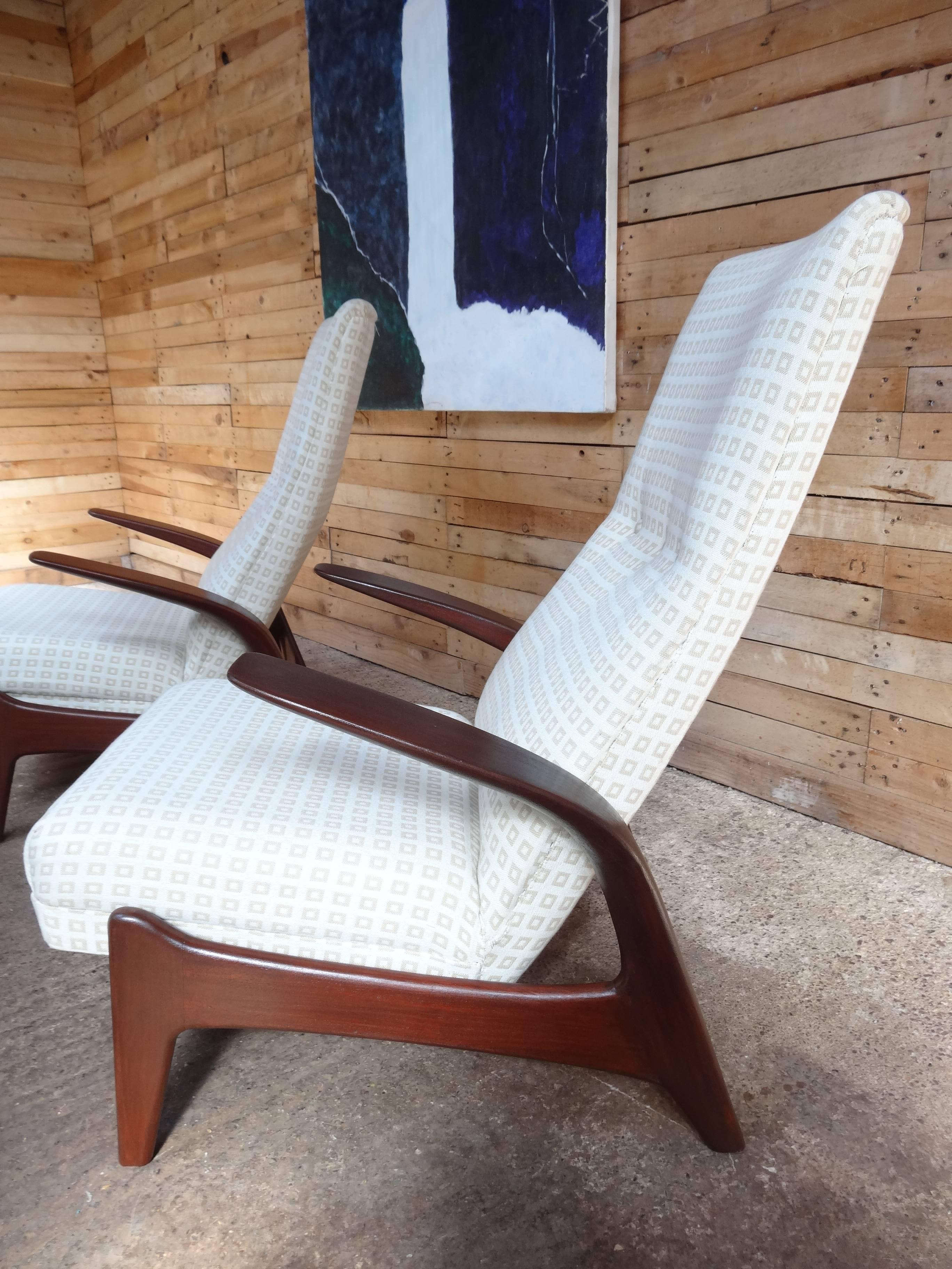 Mid-Century Modern 1960  Gimson and Slater - Rock and Rest - Retro Vintage Armchairs lounge chair