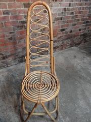 Mid-Century Modern 1960 Cane / Bamboo Designer Chair