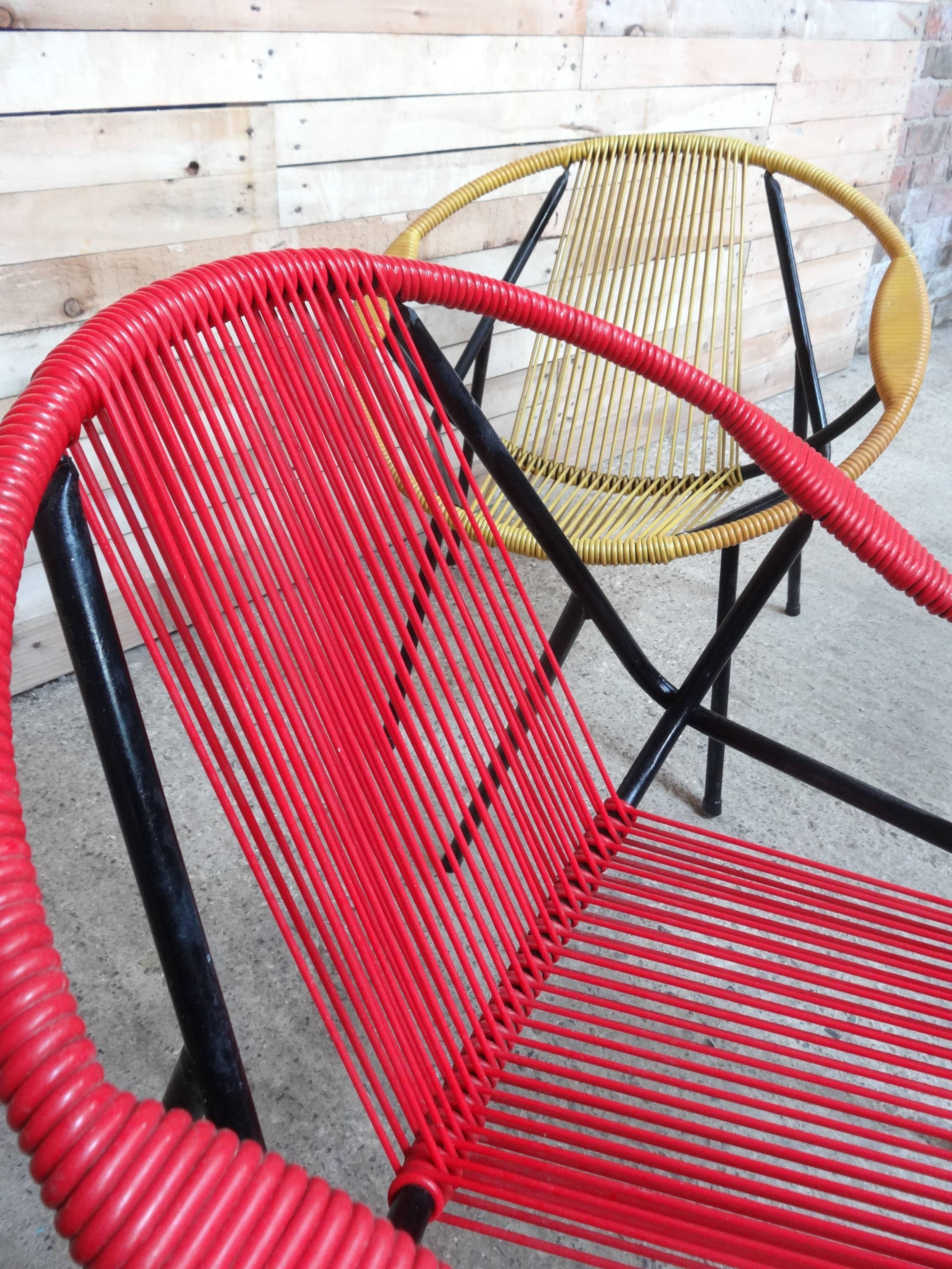Ensemble de chaises spaghetti de style mi-siècle moderne, extrêmement recherché, années 1960 Excellent état - En vente à Markington, GB