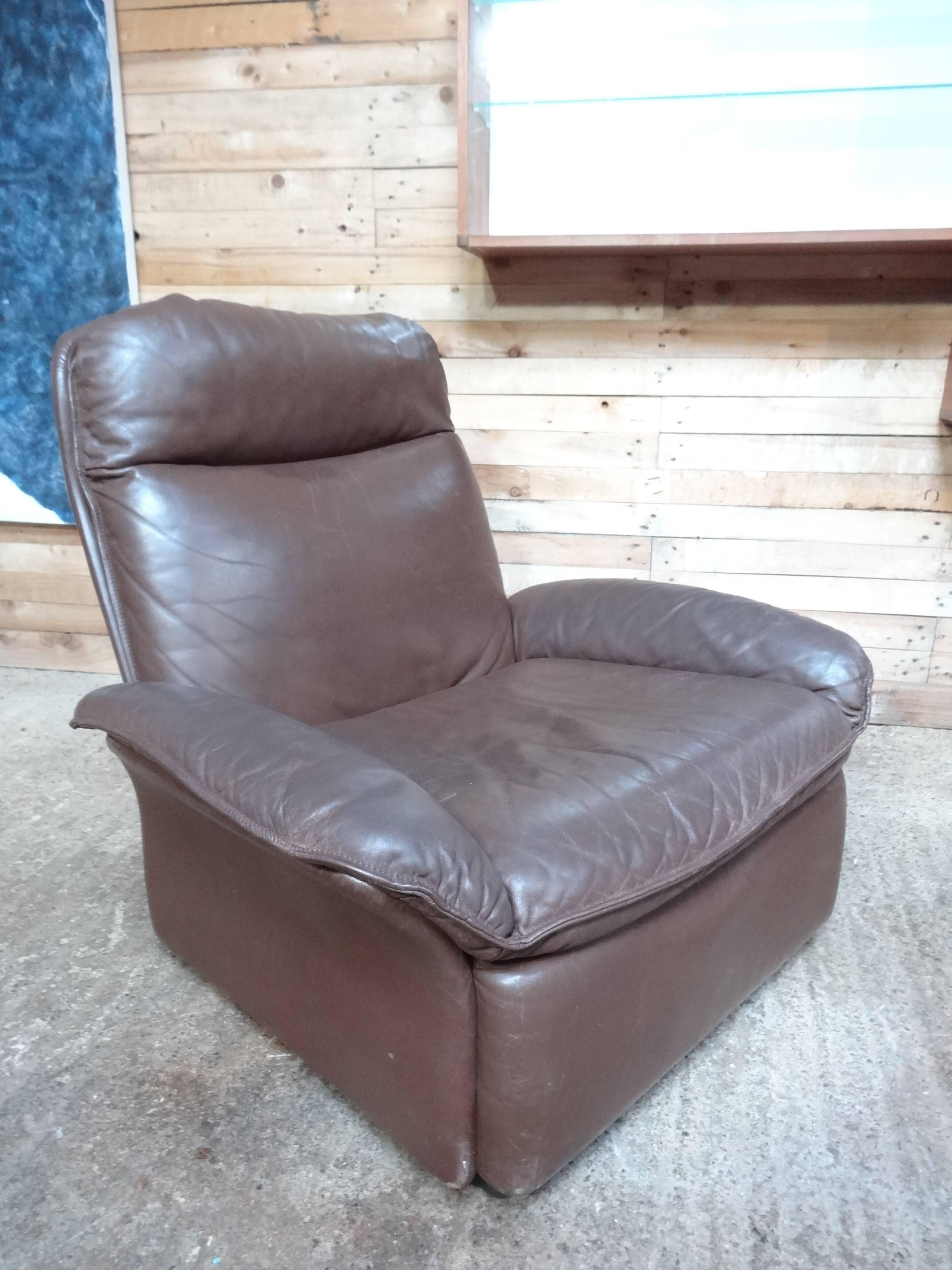 20th Century Unusual Set of 1970 Vintage De Sede 'Switzerland' Leather Lounge Chairs