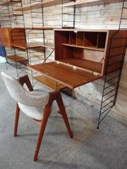 1960 Early String Metal Framed Teak Wall System for String Design Sweden