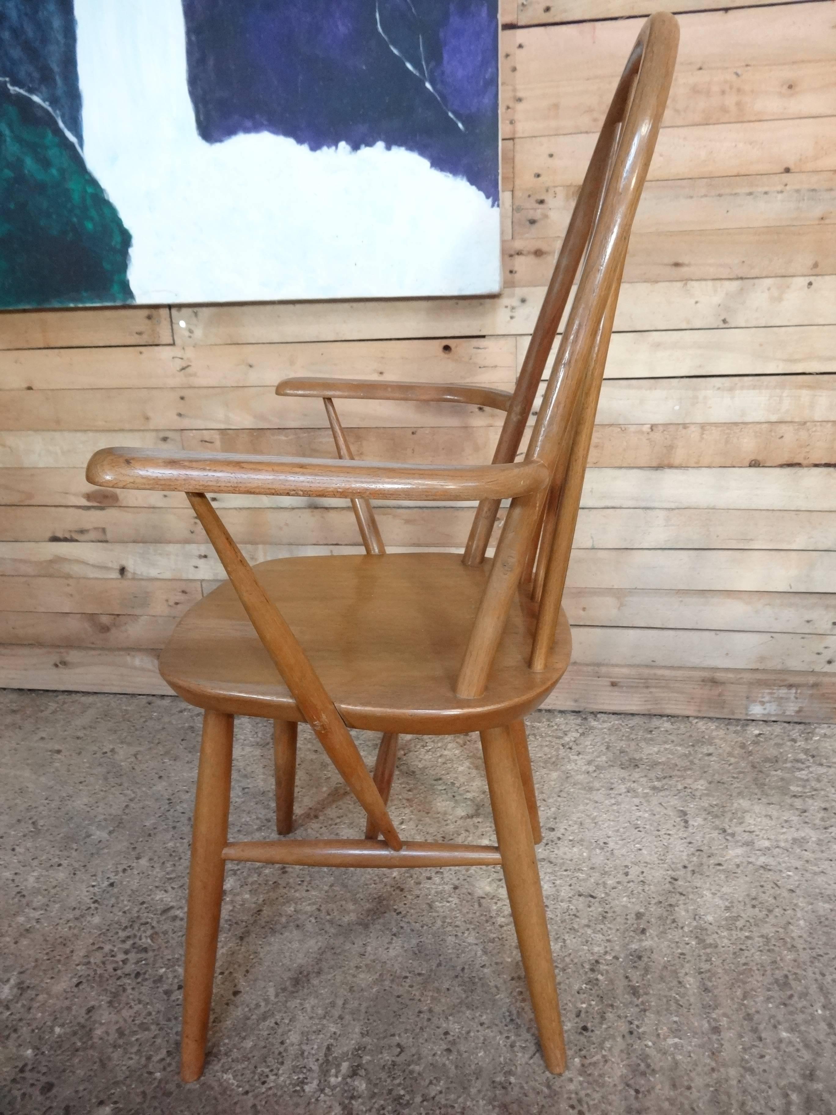 20th century retro vintage wooden armchair or bedroom chair.