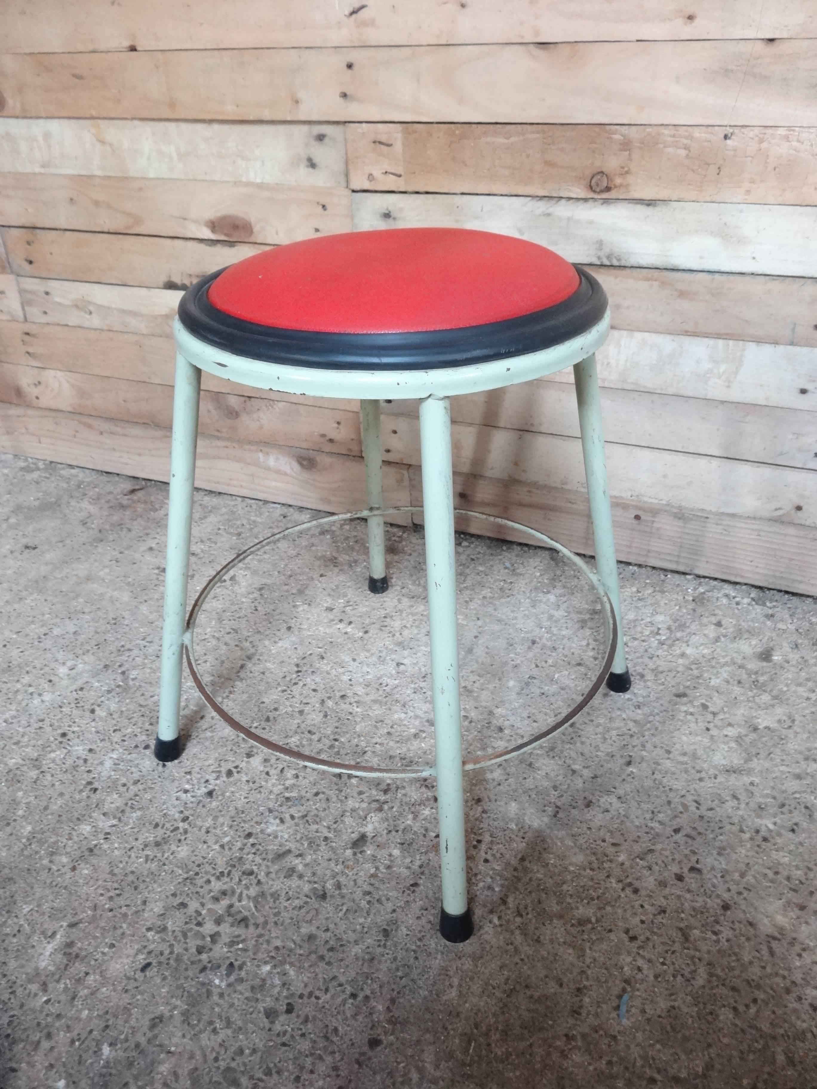 retro metal stool