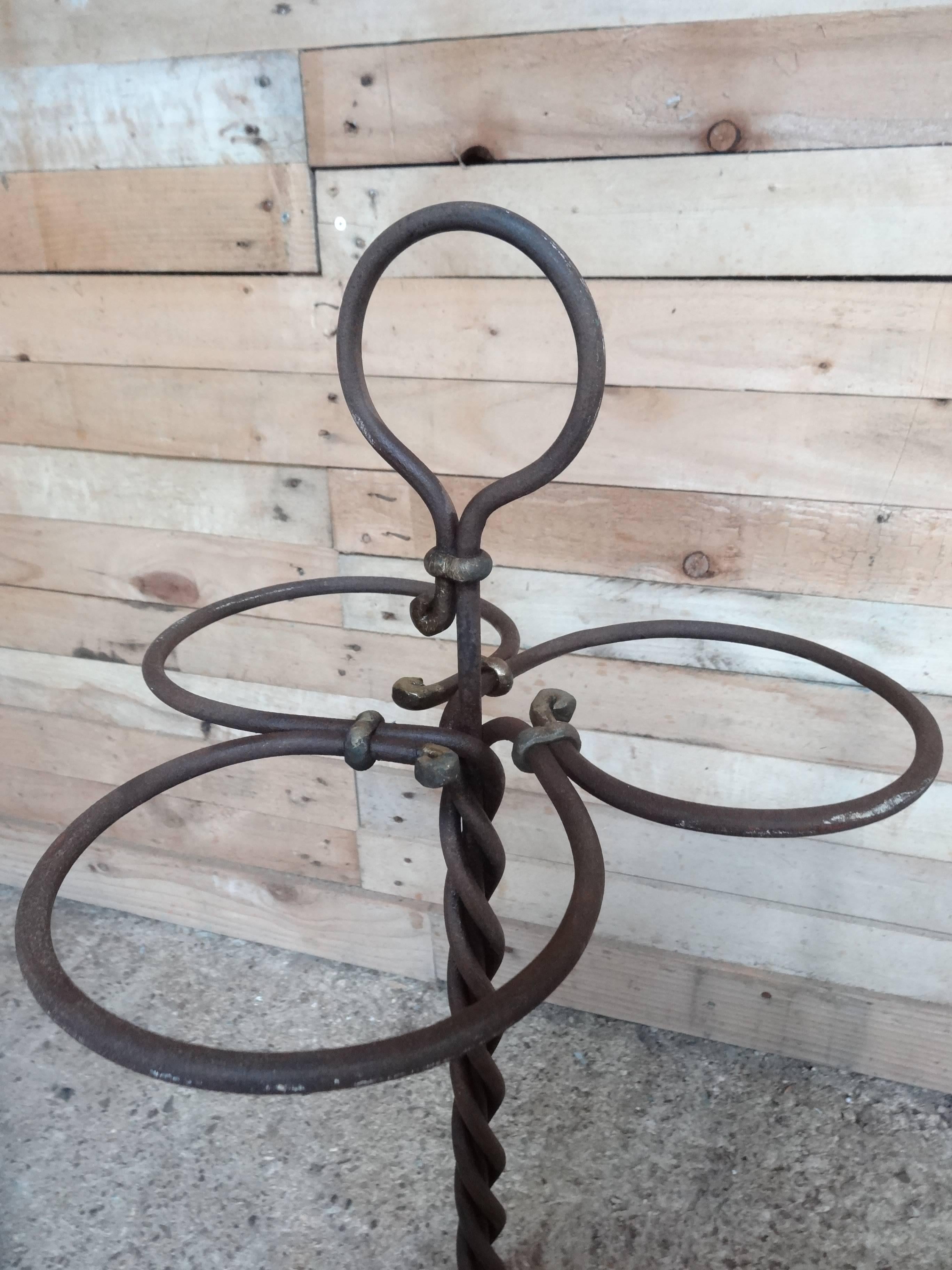 Victorian Sought After circa 1880 Vintage French Wrought Iron Umbrella Stand